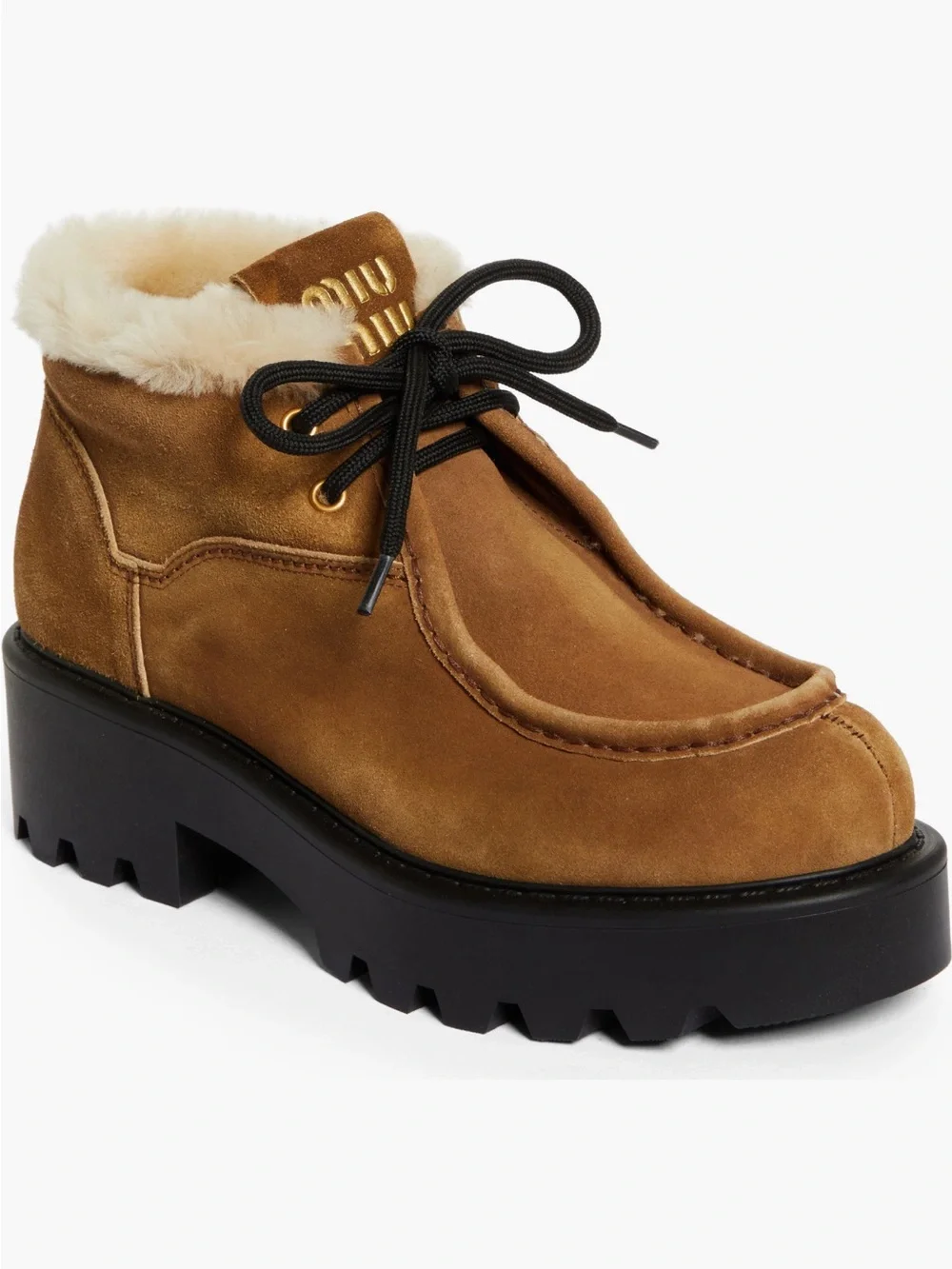 Miu Miu Brown Suede Lace-Up boots- NEW IN BOX NEVER WORN size 40.5